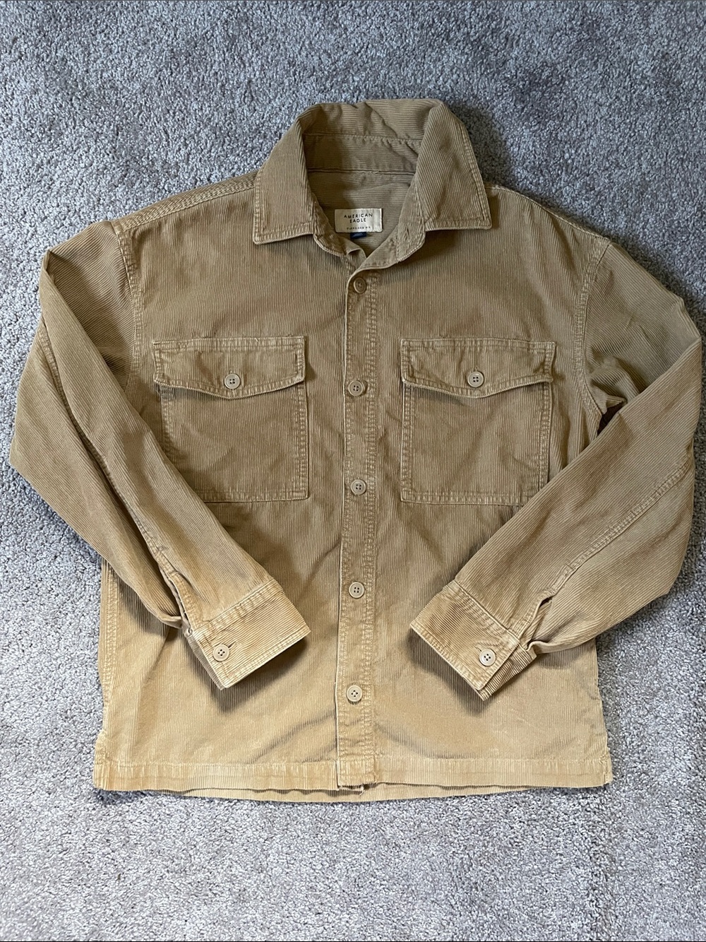 American Eagle Men's Corduroy Jacket - Tan